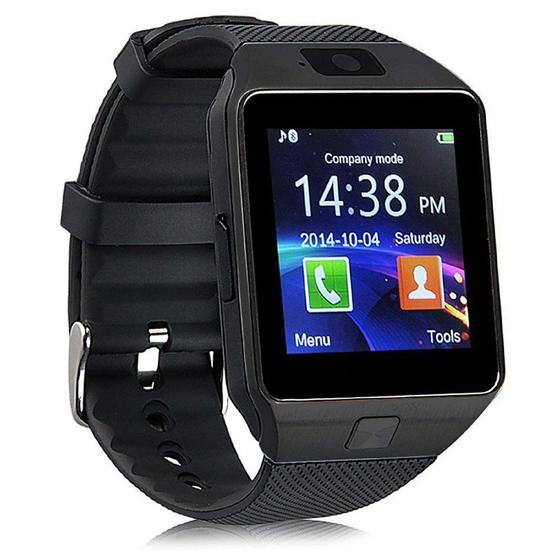 Relogio SmartWatch DZ09 Bluetooth Camera Celular Chip Cartao Android E Ios - Preto Menor preço em Relogio SmartWatch DZ09 Bluetooth Camera Celular Chip Cartao Android E Ios - Preto