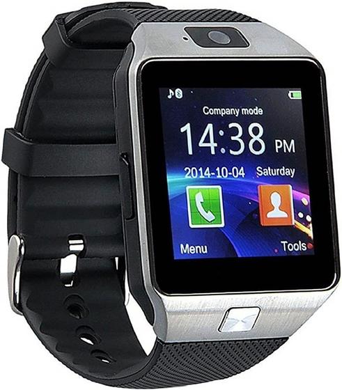 Imagem de Relogio SmartWatch DZ09 Bluetooth Camera Celular Chip Musica Android E Ios - Prata