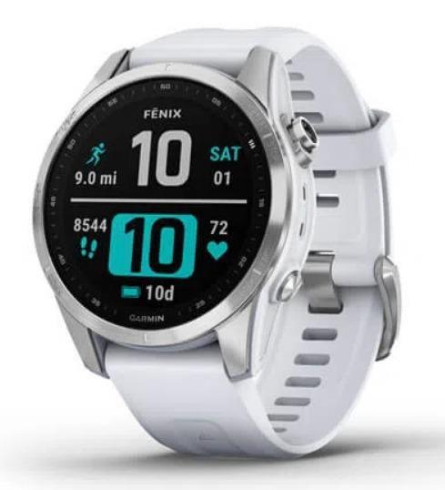 Imagem de Relógio Smartwatch Garmin Fênix 7S de Aço c/ Pulseira Branca