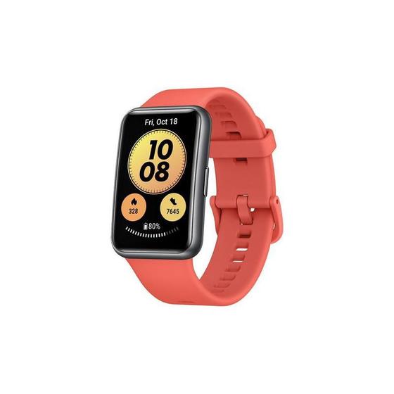 Imagem de Relógio Smartwatch Huawei Fit Tia B09 - Vermelho Atraente ecofriendly. Android iOS. bateria 15 dias. tela AMOLED.