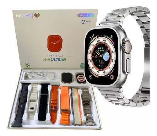 Imagem de Relogio Smartwatch Hw Ultra 2 Com 7 Pulseiras + Case Chat GPT Lançamento