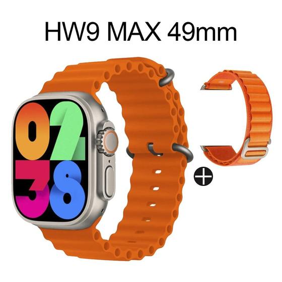 Imagem de Relógio Smartwatch HW9 ULTRA MAX Tela AMOLED 49mm + Pulseira Extra