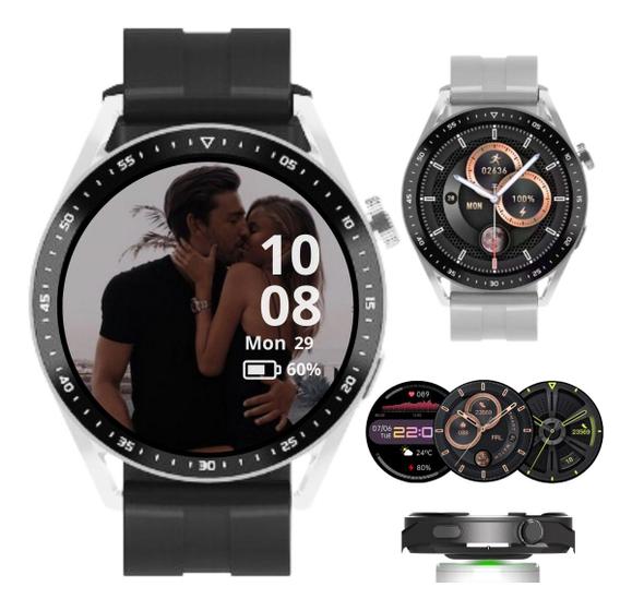 Imagem de Relógio Smartwatch Inteligente Branco HW28 Redondo para Homens e Mulhes Envio Imediato