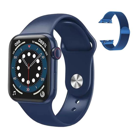 Relógio smartwatch inteligente HW12 41mm com pulseira metal extra - Smart Bracelet Imagem de Relógio smartwatch inteligente HW12 41mm com pulseira metal extra