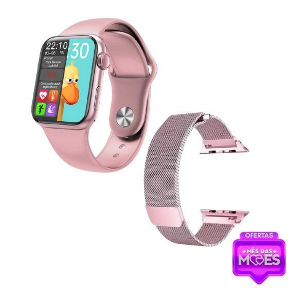 Imagem de Relógio Smartwatch Inteligente Hw12  Android iOS Bluetooth + Pulseira Metal Extra
