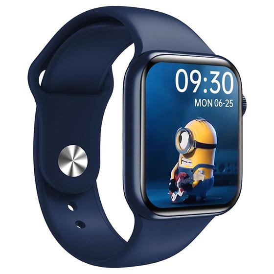 Imagem de Relógio Smartwatch Inteligente Hw16 44mm Android iOS Bluetooth - Azul