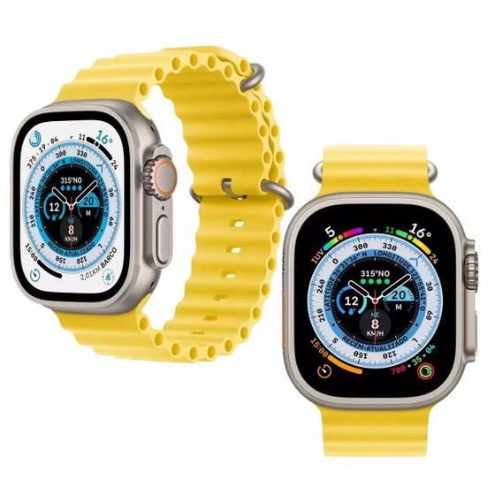 Imagem de Relogio smartwatch inteligente s9 amarelo - khostar