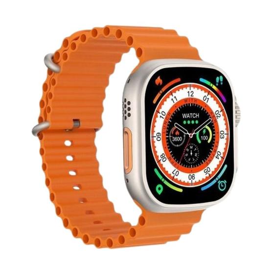 Imagem de Relógio Smartwatch Laranja X8 Ligações Bluetooth Indução