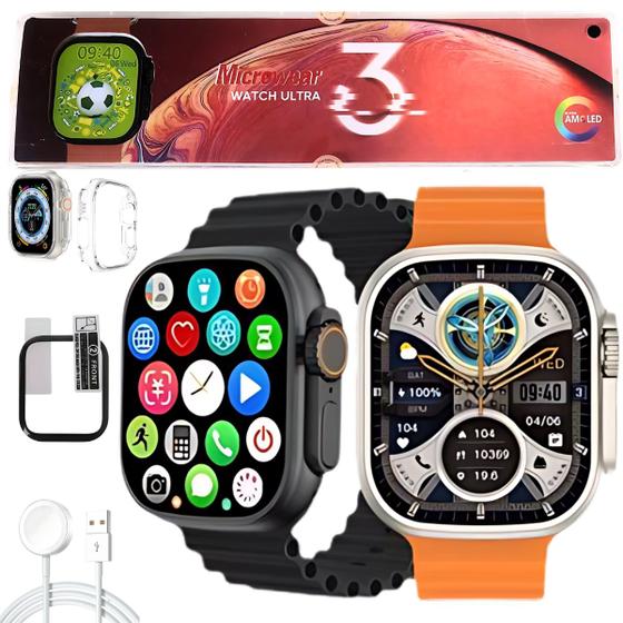 Imagem de Relógio Smartwatch Original Microwear Watch Ultra 3 Serie 10 2Gb Masculino Feminino Case Pelicula