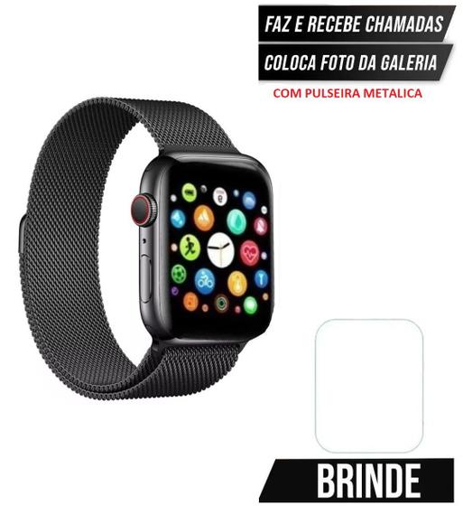 Imagem de Relogio Smartwatch Para Ios Android Feminino e Masculino Com 2 Pulseiras 