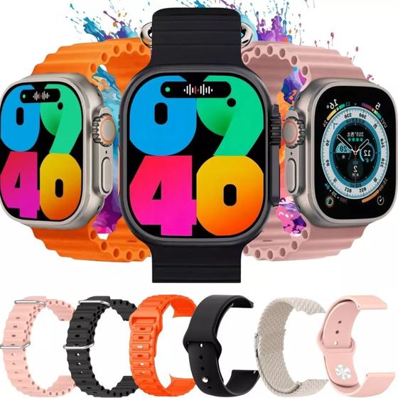 Relógio Smartwatch Ultra 2 Com 6 Pulseiras Masculino Feminino Lançamento 2025 - 01Smart Imagem de Relógio Smartwatch Ultra 2 Com 6 Pulseiras Masculino Feminino Lançamento 2025