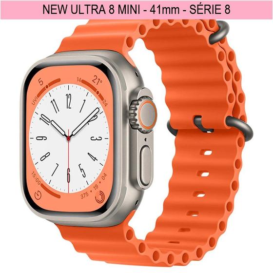 Relógio Smartwatch Ultra 8 Mini Tela 41mm Mini Watch 8 PRATA Menor preço em Relógio Smartwatch Ultra 8 Mini Tela 41mm Mini Watch 8 PRATA
