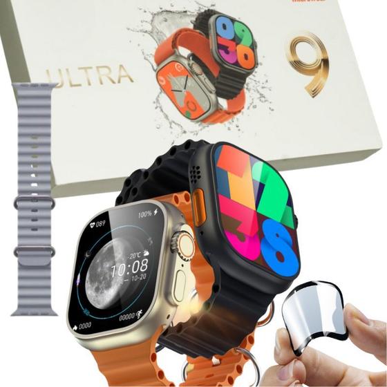 Imagem de Relógio Smartwatch Ultra 9 Pro Max Serie 9 Original + Pulseira e Película 