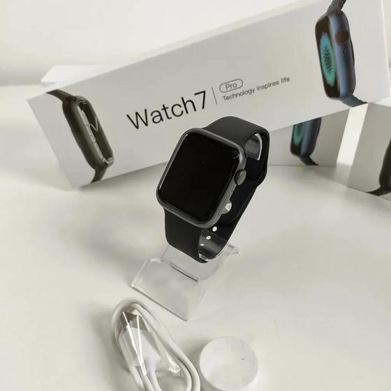 Relogio Smartwatch W27 PRO SÉRIE 7 Carregamento por Indução PRETO Menor preço em Relogio Smartwatch W27 PRO SÉRIE 7 Carregamento por Indução PRETO