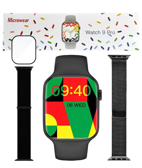 Imagem de Relógio Smartwatch W29 Pro Series 9 Modelo 2024 Original + 2 Pulseiras
