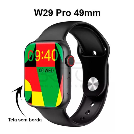 Imagem de Relogio Smartwatch W29 Pro Watch 9 Ilha Dinâmica e Borda Infinita