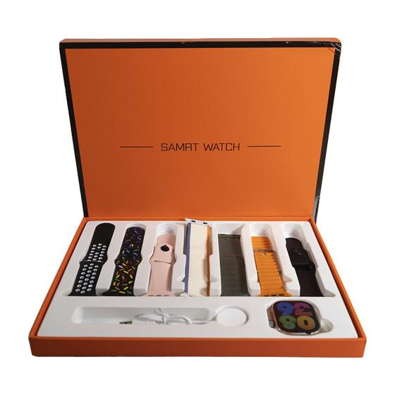 Imagem de Relógio Smartwatch W69 49mm com 7 Pulseiras KA9957 com Bateria de Longa Duração. Monitore seus Exercícios e Gerencie suas Músicas. 