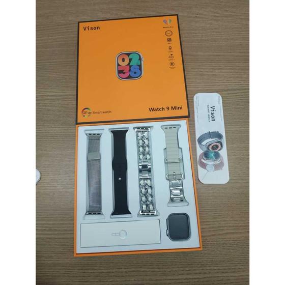 Imagem de Relogio smartwatch watch 9 mini vision com 4 pulseiras