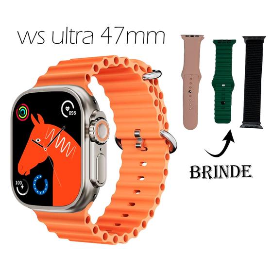 Imagem de Relógio Smartwatch WS Ultra 47mm Watch8 Com 4 Pulseiras