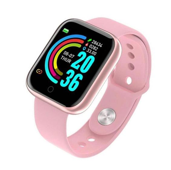 Relógio Smartwatch Y68/D20 Esporte Bracelete Led Adulto compativel com ...