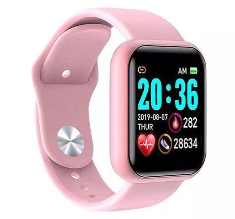 Imagem de Relógio Smartwatch Y68 Fit Pro Feminino Masculino Rosa