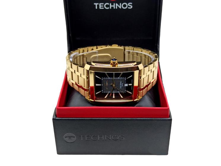 Imagem de Relógio Technos Dourado Quadrado Classic Executive 2117ldm/1p Luxo