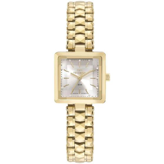 Imagem de Relógio TECHNOS dourado quadrado feminino 2035MXH/1K