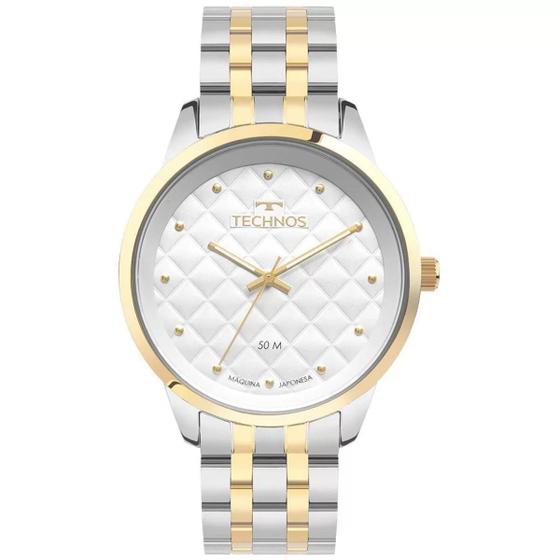 Imagem de Relogio Technos Feminino Bicolor Dourado Prata 2035Mxk/1K