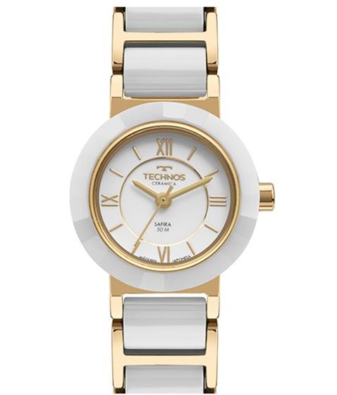 Imagem de Relógio Technos Feminino Ceramic Saphire Elegance Mini Dourado 2035LWF/1B