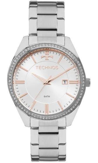 Relógio Technos Feminino Elegance 2115mnc/1k Prata Rose Menor preço em Relógio Technos Feminino Elegance 2115mnc/1k Prata Rose
