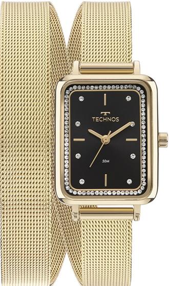 Imagem de Relógio Technos Feminino Elegance Retangular Mini Dourado GL32AP/1P