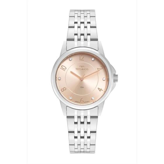 Imagem de Relogio Technos Feminino Prata Rosa Aço Inox 2035Mxd/1T