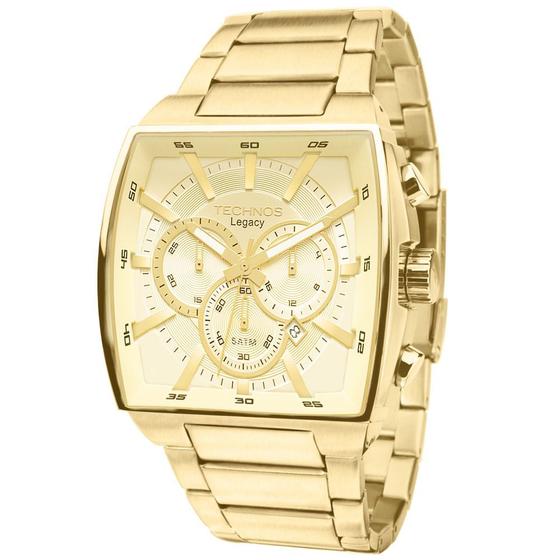 Imagem de Relógio Technos Js25al/4x Legacy Aço Inox Dourado Quadrado
