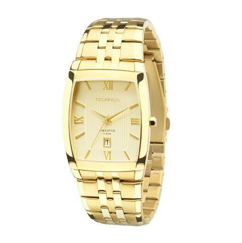 Relógio Technos Masculino Analógico Dourado 1N12MP/4X Menor preço em Relógio Technos Masculino Analógico Dourado 1N12MP/4X