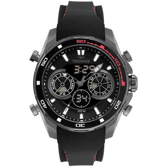 Relógio technos masculino digiana preto bj3530ab/2p original Menor preço em Relógio technos masculino digiana preto bj3530ab/2p original