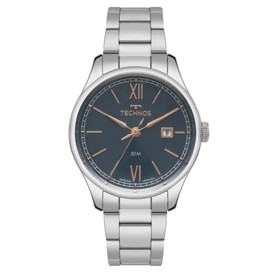 Relógio Technos Masculino Executive Prata 2115TYL/1A Menor preço em Relógio Technos Masculino Executive Prata 2115TYL/1A