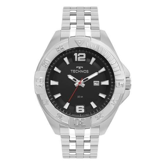 Relógio Technos Masculino Ref: 2115mtm/1p Big Case Prata Menor preço em Relógio Technos Masculino Ref: 2115mtm/1p Big Case Prata