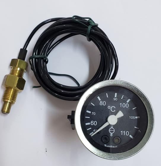 Imagem de Relógio temperatura da água, mecânico, universal, 52mm, cabo 4,00m, rosca m14x1,5, turotest 302583
