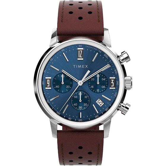 Imagem de Relógio Timex Cronógrafo Marlin Tachymeter Visor Azul TW2W10200M