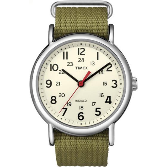 Imagem de Relógio Timex Weekender Unissex - 38mm, Caixa Prateada e Mostrador Creme