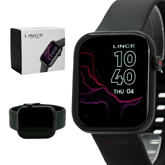 Imagem de Relógio Unissex Digital Smartwatch Lince Fit 2 Preto Original Garantia 1 ano LSWUQPM002 PXPX