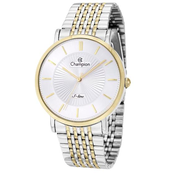 Imagem de Relógio unissex prata e dourado Champion Aço Inox 42mm CN21158S