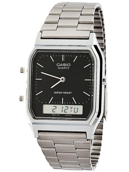 Relógio Vintage CASIO Analógico/Digital Social AQ-230A-1DMQ Menor preço em Relógio Vintage CASIO Analógico/Digital Social AQ-230A-1DMQ