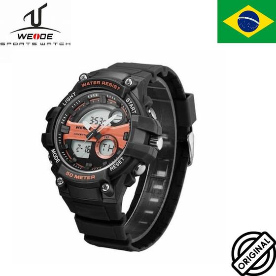 Imagem de Relógio Weide Masculino Analogico Digital Borracha Wa-3j8010