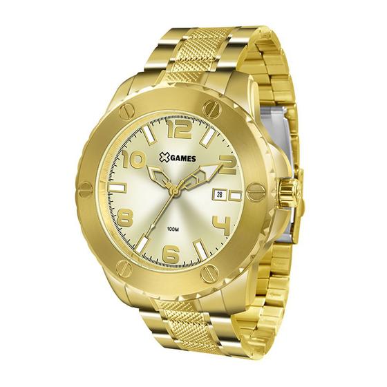 Relógio X-Games Masculino Xteel Dourado XMGS1026-C2KX Menor preço em Relógio X-Games Masculino Xteel Dourado XMGS1026-C2KX
