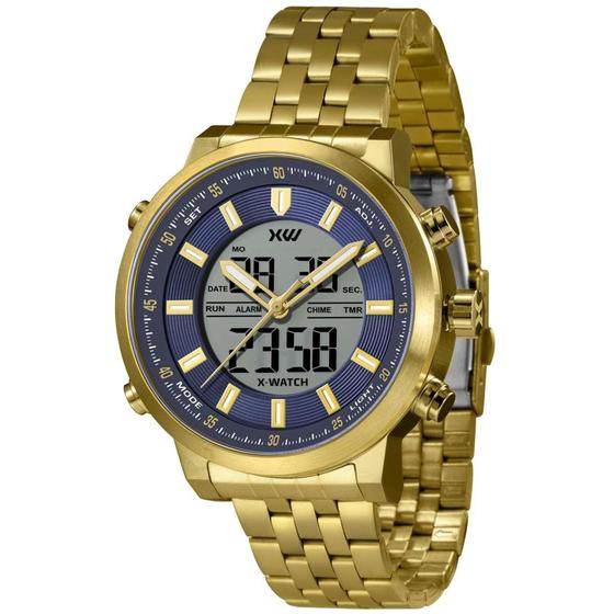 Imagem de Relógio X-Watch Masculino Ref: Xmgsa010 Dbkx Dourado Anadigi