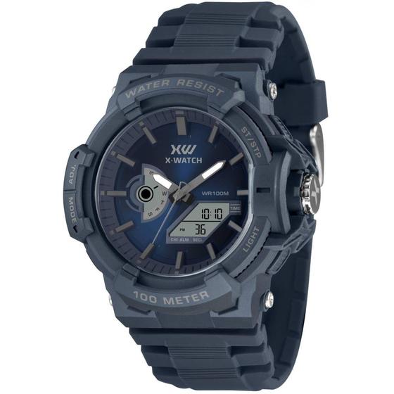 Imagem de Relógio X-Watch Masculino Ref: Xmppa345 D1dx Esportivo Anadigi Azul