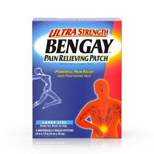 Imagem de Remendo tópico de mentol para alívio da dor Bengay Ultra Strength 5% Strength 4 por caixa 4 unidades da Bengay (pacote com 2)