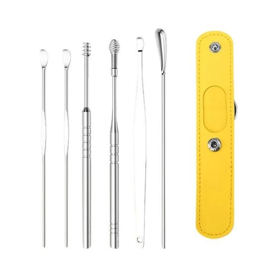 Imagem de Removedor De Cera De Ouvido Conjunto De Limpeza Espiral Earpick Colher Curette Fácil Kit De Limpeza