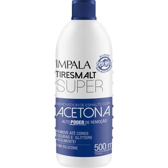 Imagem de REMOVEDOR DE ESMALTE COM ACETONA TIRESMALT SUPER 500ml IMPALA